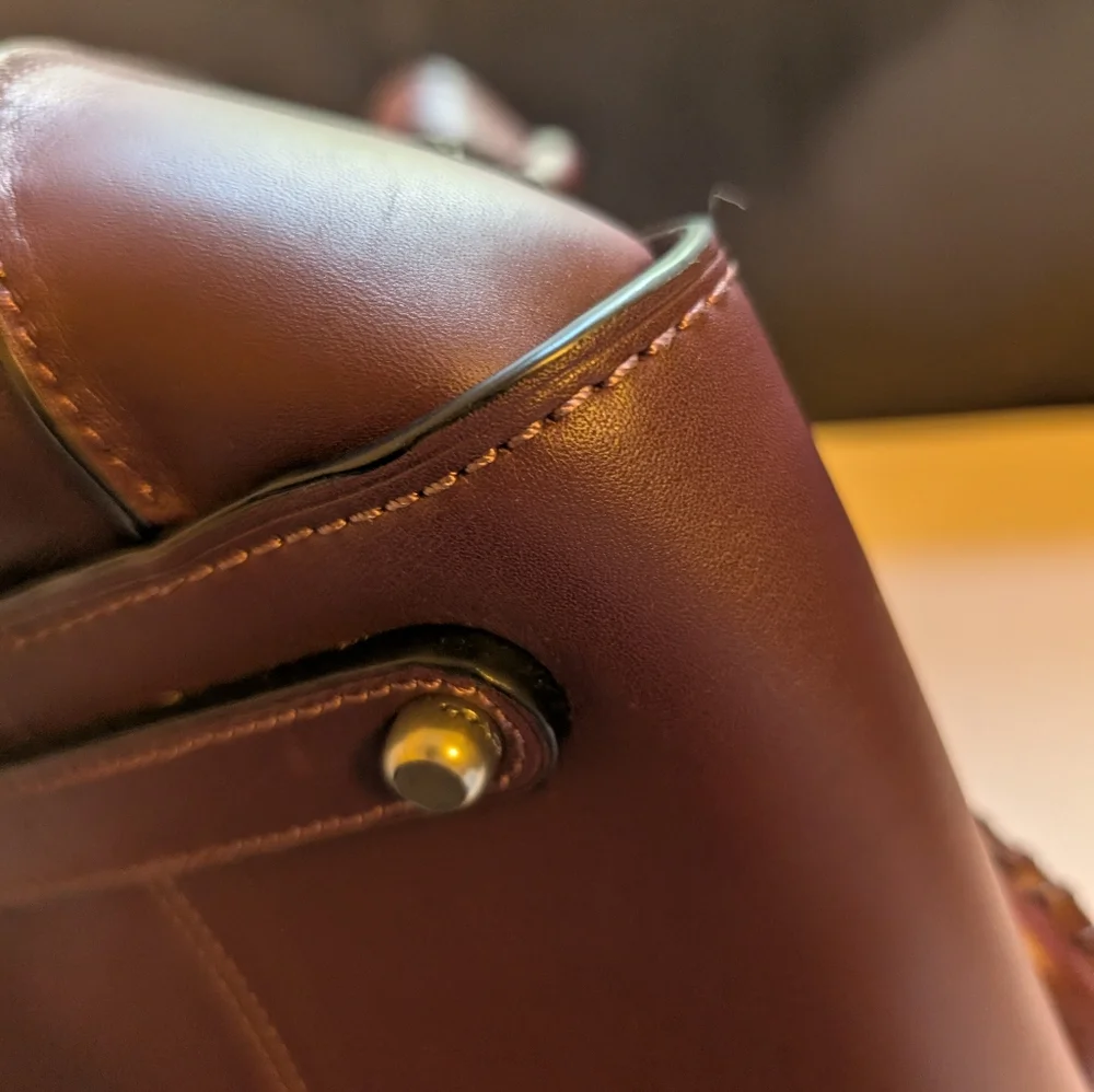 Coach Ace Satchel in Burgundy in EUC - Picture 16 of 16